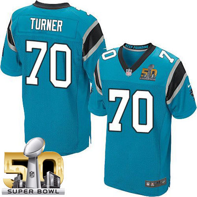 Nike Panthers #70 Trai Turner Blue Alternate Super Bowl 50 Men's Stitched NFL Elite Jersey Nike Panthers #70 Trai Turner Blue Alternate Super Bowl 50 Men's Stitched NFL Elite Jersey