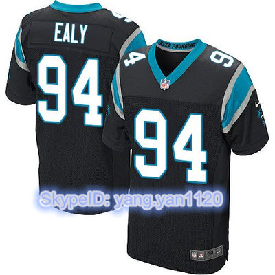 Nike Panthers #94 Kony Ealy Black Team Color Men's Stitched NFL Elite Jersey