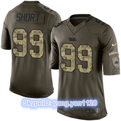 Nike Panthers #99 Kawann Short Green Men's Stitched NFL Limited Salute to Service Jersey