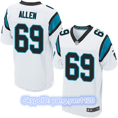 Nike Panthers #69 Jared Allen White Men's Stitched NFL Elite Jersey Nike Panthers #69 Jared Allen White Men's Stitched NFL Elite Jersey