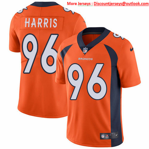 Nike Broncos #96 Shelby Harris Orange Team Color Men's Stitched NFL Vapor Untouchable Limited Jersey