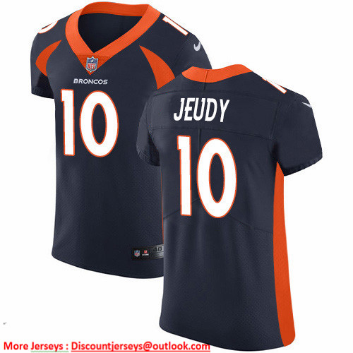 Nike Broncos #10 Jerry Jeudy Navy Blue Alternate Men's Stitched NFL New Elite Jersey