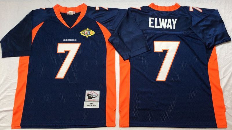Mitchell And Ness Broncos #7 john elway blue orange Throwback Stitched NFL Jersey Mitchell And Ness Broncos #7 john elway blue orange Throwback Stitched NFL Jersey