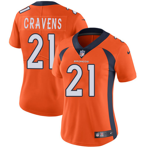 Nike Broncos #21 Su'a Cravens Orange Team Color Women's Stitched NFL Vapor Untouchable Limited Jersey Nike Broncos #21 Su'a Cravens Orange Team Color Women's Stitched NFL Vapor Untouchable Limited Jersey