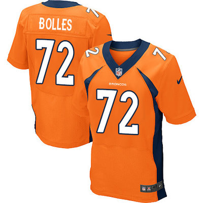 Nike Broncos #72 Garett Bolles Orange Team Color Men's Stitched NFL New Elite Jersey