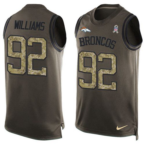 Nike Broncos #92 Sylvester Williams Green Men's Stitched NFL Limited Salute To Service Tank Top Jersey Nike Broncos #92 Sylvester Williams Green Men's Stitched NFL Limited Salute To Service Tank Top Jersey