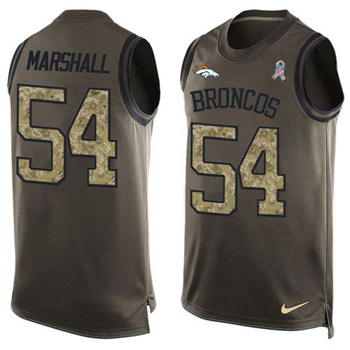 Nike Broncos #54 Brandon Marshall Green Men's Stitched NFL Limited Salute To Service Tank Top Jersey Nike Broncos #54 Brandon Marshall Green Men's Stitched NFL Limited Salute To Service Tank Top Jersey