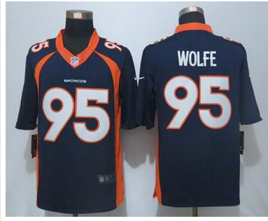 Nike Broncos #95 Derek Wolfe Navy Blue Alternate Men's Stitched NFL New Limited Jersey