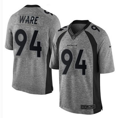Nike Broncos #94 DeMarcus Ware Gray Men's Stitched NFL Limited Gridiron Gray Jersey