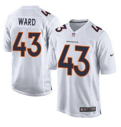Nike Broncos #43 T.J. Ward White Men's Stitched NFL Game Event Jersey
