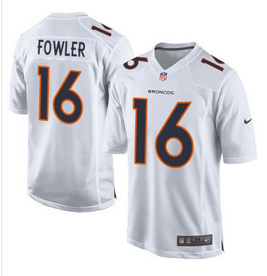 Nike Broncos #16 Bennie Fowler White Men's Stitched NFL Game Event Jersey