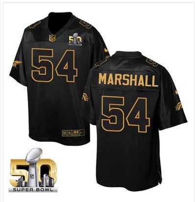 Nike Broncos #54 Brandon Marshall Black Super Bowl 50 Men's Stitched NFL Elite Pro Line Gold Collection Jersey Nike Broncos #54 Brandon Marshall Black Super Bowl 50 Men's Stitched NFL Elite Pro Line Gold Collection Jersey