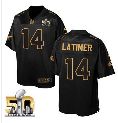 Nike Broncos #14 Cody Latimer Black Super Bowl 50 Men's Stitched NFL Elite Pro Line Gold Collection Jersey