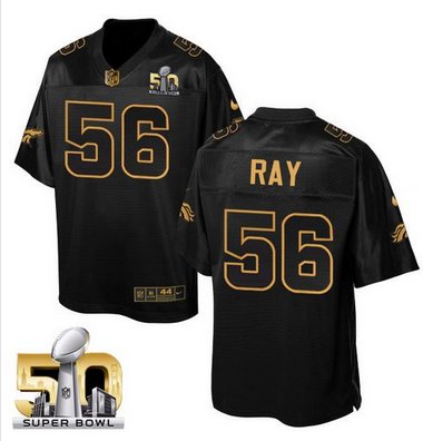 Nike Broncos #56 Shane Ray Black Super Bowl 50 Men's Stitched NFL Elite Pro Line Gold Collection Jersey