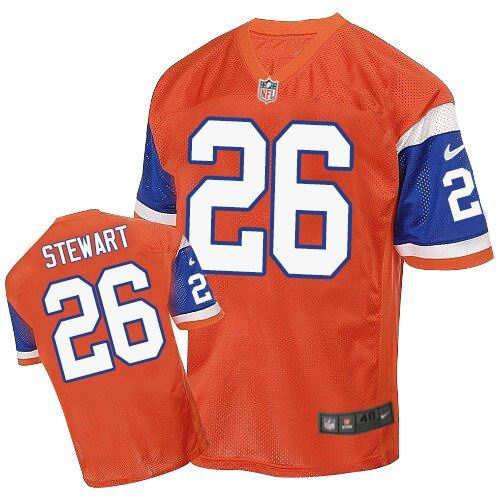 Nike Broncos #26 Darian Stewart Orange Throwback Men's Stitched NFL Elite Jersey Nike Broncos #26 Darian Stewart Orange Throwback Men's Stitched NFL Elite Jersey