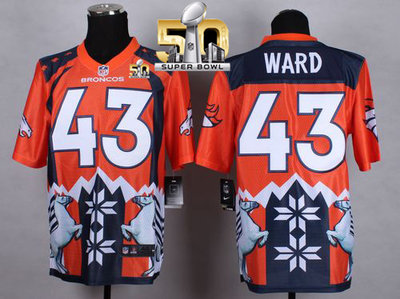 Nike Broncos #43 T.J. Ward Orange Super Bowl 50 Men's Stitched NFL Elite Noble Fashion Jersey Nike Broncos #43 T.J. Ward Orange Super Bowl 50 Men's Stitched NFL Elite Noble Fashion Jersey