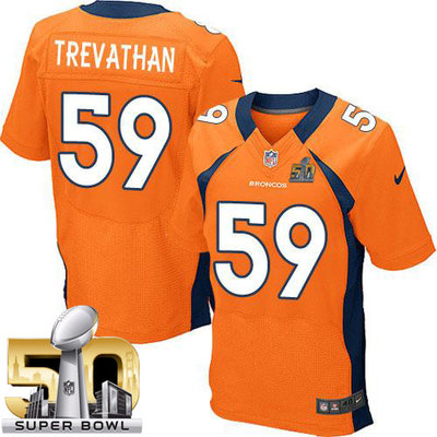 Nike Broncos #59 Danny Trevathan Orange Team Color Super Bowl 50 Men's Stitched NFL New Elite Jersey