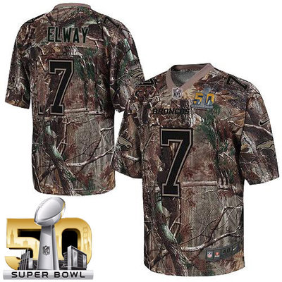 Nike Broncos #7 John Elway Camo Super Bowl 50 Men's Stitched NFL Realtree Elite Jersey
