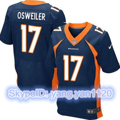 Nike Broncos #17 Brock Osweiler Navy Blue Alternate Men's Stitched NFL New Elite Jersey