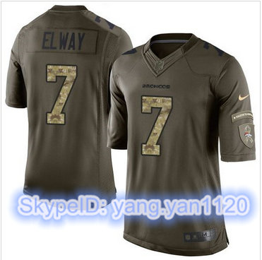 Nike Denver Broncos #7 John Elway Green Men's Stitched NFL Limited Salute To Service Jersey