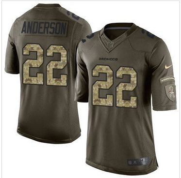 Nike Denver Broncos #22 C.J. Anderson Green Men's Stitched NFL Limited Salute To Service Jersey Nike Denver Broncos #22 C.J. Anderson Green Men's Stitched NFL Limited Salute To Service Jersey