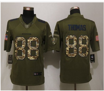 Nike Denver Broncos #88 Demaryius Thomas Green Salute To Service Limited Jersey