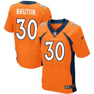 Nike Denver Broncos #30 David Bruton Orange Team Color Men's Stitched NFL New Elite Jersey