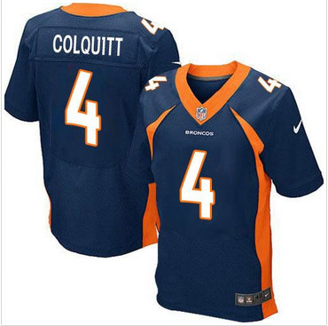 Nike Denver Broncos #4 Britton Colquitt Navy Blue Alternate Men's Stitched NFL New Elite Jersey