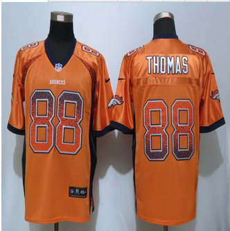 NEW New Denver Broncos #88 Demaryius Thomas Drift Fashion Orange Elite Jersey
