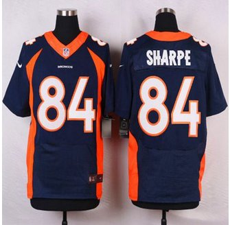 NEW Denver Broncos #84 Shannon Sharpe Navy Blue Alternate Men's Stitched NFL Elite jersey