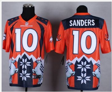 NEW Denver Broncos #10 Emmanuel Sanders Orange NFL Elite Noble Fashion Jersey