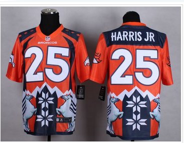 NEW Denver Broncos #25 Chris Harris Jr Orange NFL Elite Noble Fashion Jersey