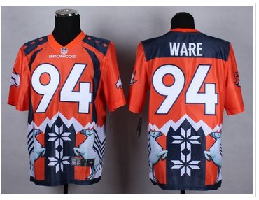NEW Denver Broncos #94 DeMarcus Ware Orange NFL Elite Noble Fashion Jersey