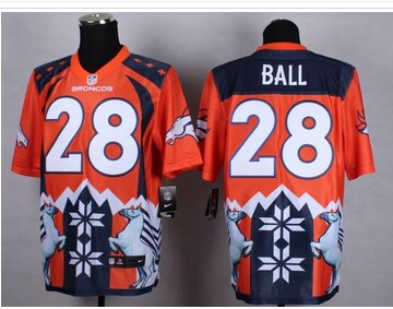 NEW Denver Broncos #28 Montee Ball Orange NFL Elite Noble Fashion Jersey