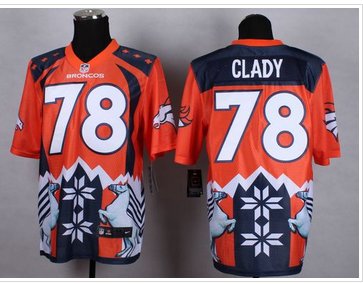 NEW Denver Broncos #78 Ryan Clady Orange NFL Elite Noble Fashion Jersey