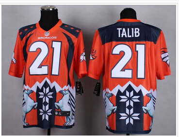 NEW Denver Broncos #21 Aqib Talib Orange NFL Elite Noble Fashion Jersey