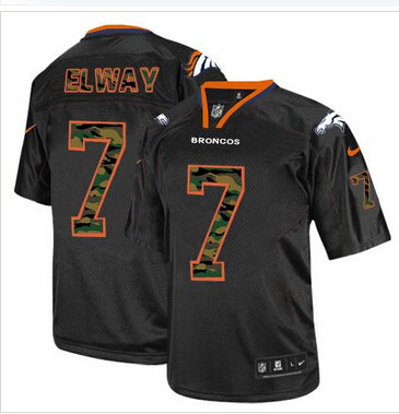 New Denver Broncos #7 John Elway Black NFL Elite Camo Fashion Jersey