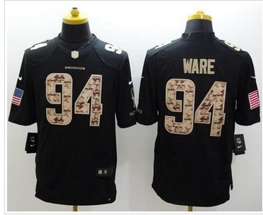 New Denver Broncos #94 DeMarcus Ware Black NFL Limited Salute to Service jersey
