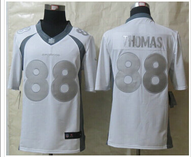 New Denver Broncos #88 Demaryius Thomas White NFL Limited Platinum Jersey New Denver Broncos #88 Demaryius Thomas White NFL Limited Platinum Jersey