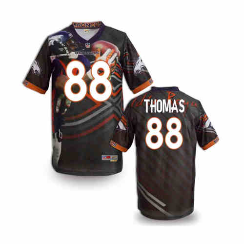 New Denver Broncos 88# Demaryius Thomas Team Color NFL Elite Fanatical Version Jerseys