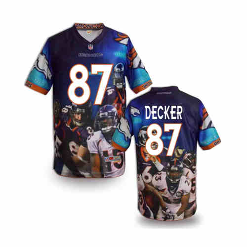 New Denver Broncos 87# Eric Decker Team Color NFL Elite Fanatical Version Jersey