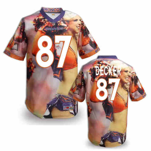 New Denver Broncos 87 Eric Decker Team Color NFL Elite Fanatical Version Jerseys