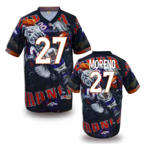 New Denver Broncos 27 Knowshon Moreno Team Color Elite Fanatical Version Jerseys