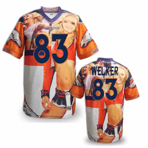New Denver Broncos #83 Wes Welker Team Color NFL Elite Fanatical Version Jersey