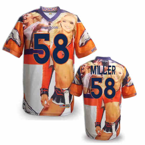New Denver Broncos #58 Von Miller Team Color NFL Elite Fanatical Version Jersey