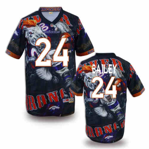New Denver Broncos 24 Champ Bailey Team Color Elite Fanatical Version Jerseys