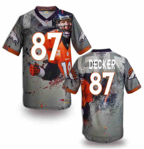 New Denver Broncos #87 Eric Decker Team Color Elite Fanatical Version Jerseys