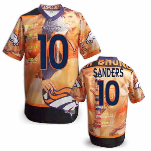 New Denver Broncos #10 Emmanuel Sanders Team Color NFL Elite Fanatical Version Jerseys