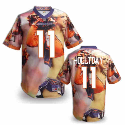 New Denver Broncos 11 Trindon Holliday Team Color NFL Elite Fanatical Version Jerseys