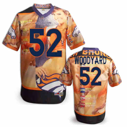New Denver Broncos #52 Wesley Woodyard Team Color NFL Elite Fanatical Version Jerseys